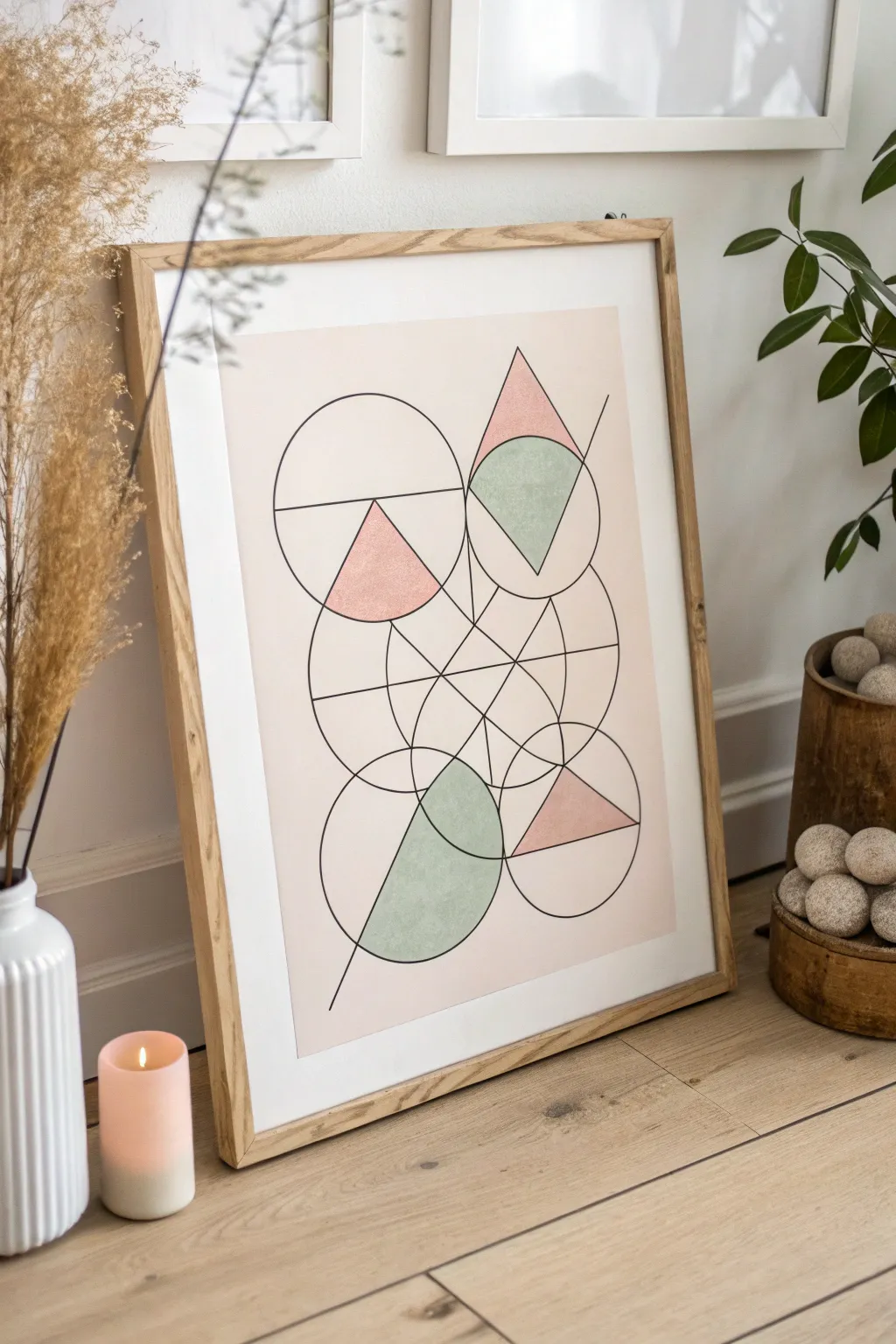 Embrace simplicity and creativity with abstract overlaps: a perfect blend of minimalist design and boho charm.