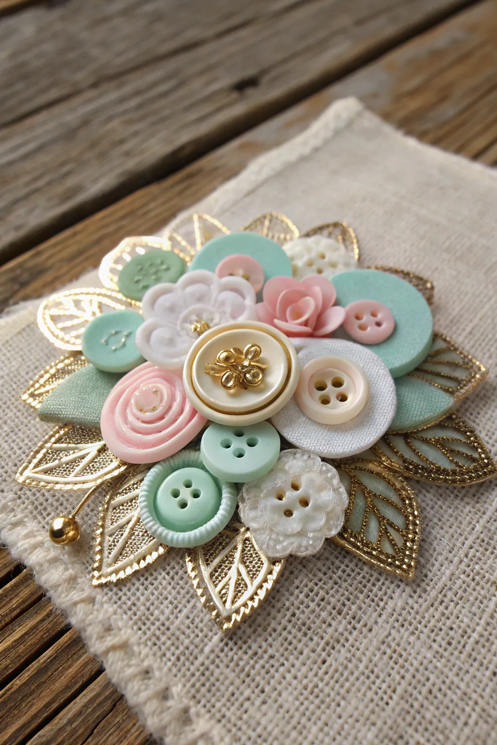 Elevate your style with these charming button flower pins, a perfect blend of vintage flair and modern minimalist elegance.