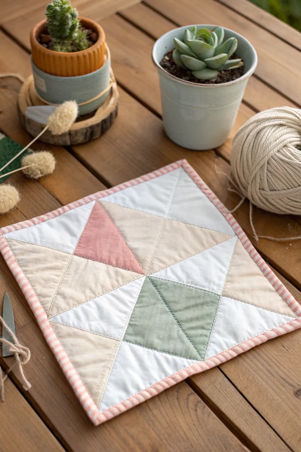 Craft a cozy masterpiece in a day with Quilt as You Go simplicity. 🌿✨ #QuiltAsYouGo #BohoMinimalism