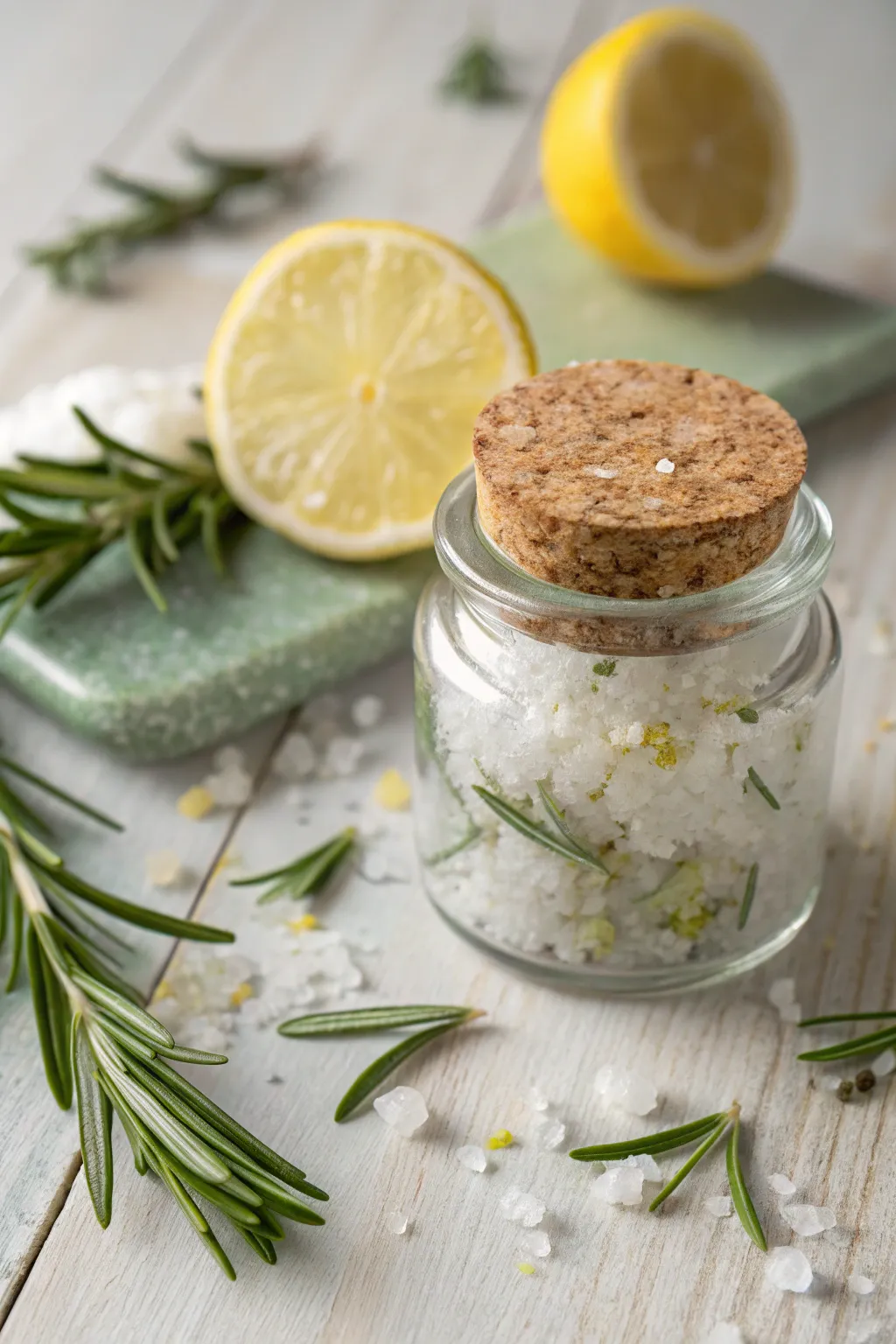 Elevate your dishes with the rustic charm of homemade rosemary lemon salt.
