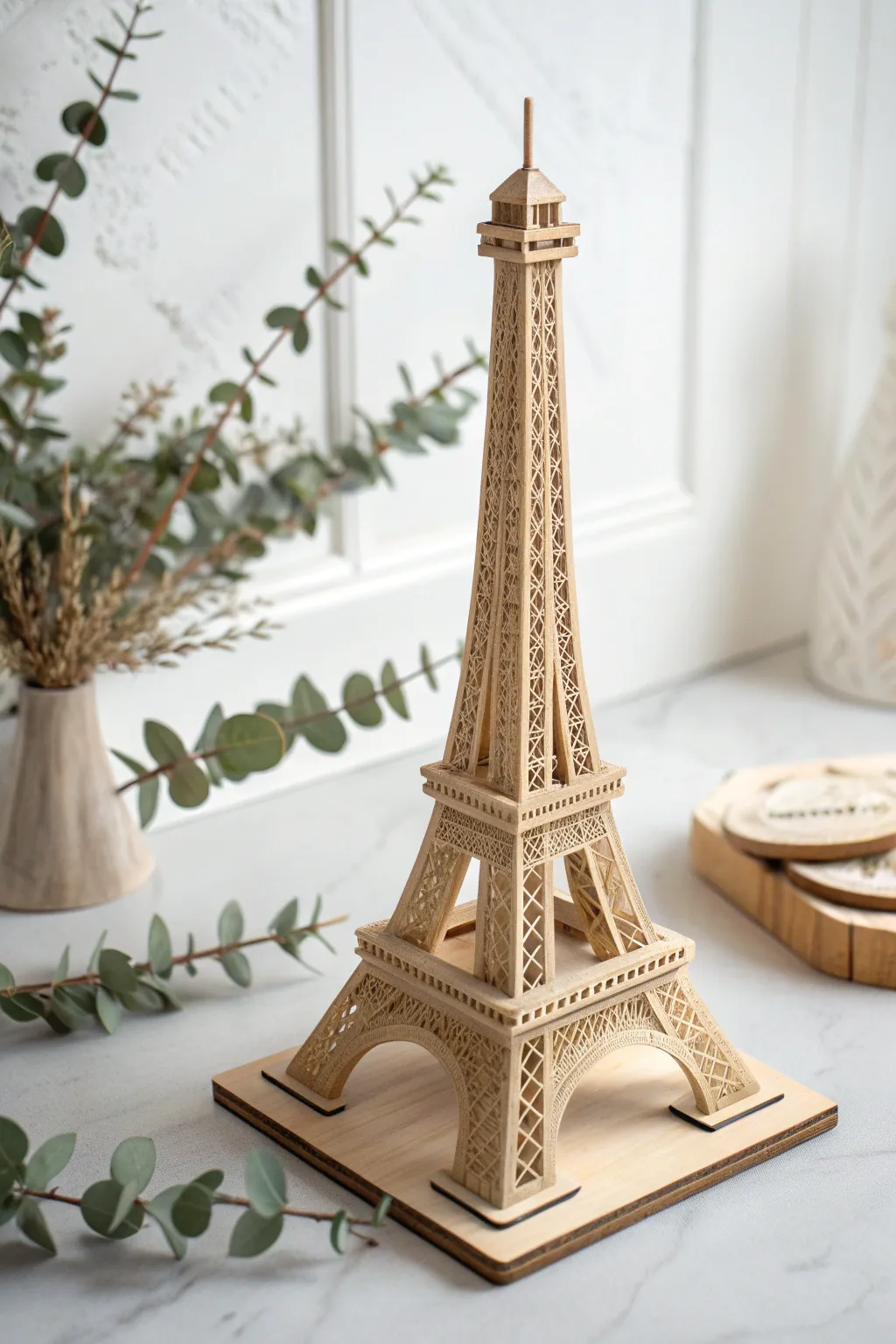 Craft your own piece of Paris with this elegant DIY Eiffel Tower kit. Perfect for adding a touch of minimalist charm to your decor!