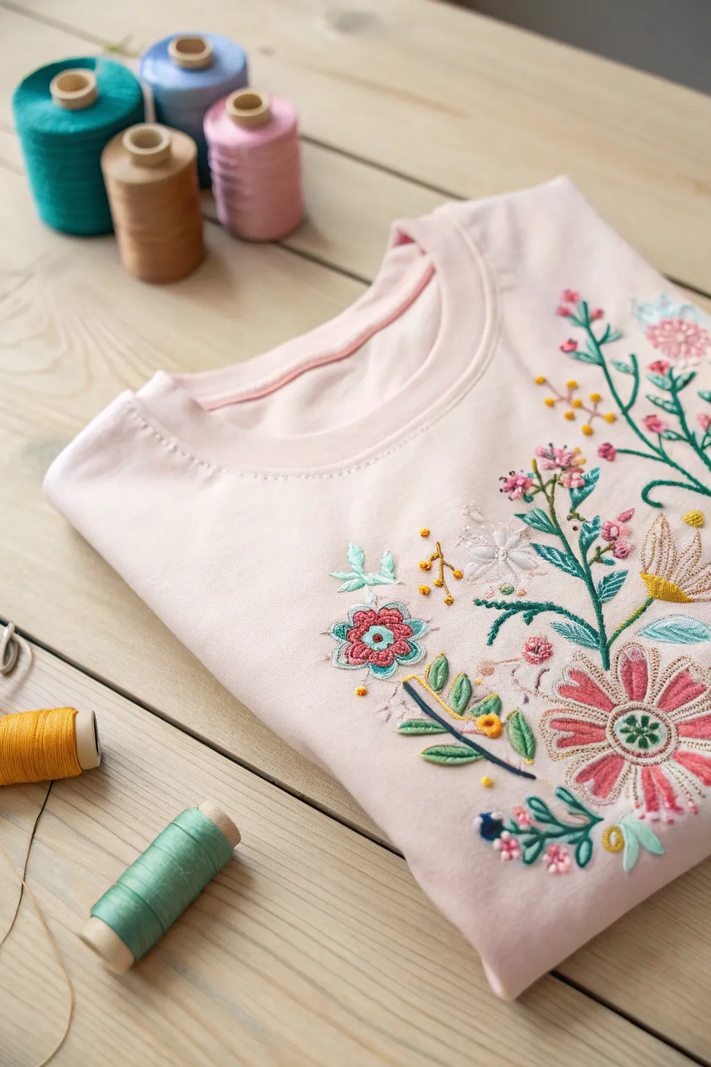 Embrace the art of color play with hand-embroidered sweatshirts that reflect your unique mood and style.