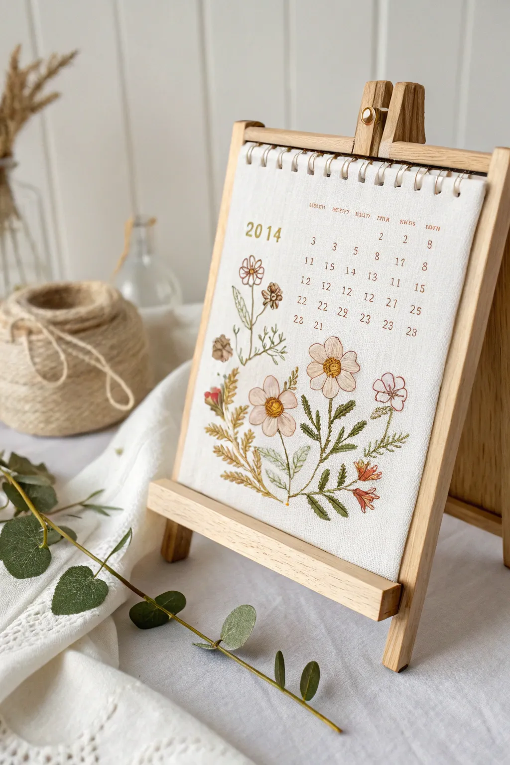 Capture the essence of their special day with this beautifully embroidered wedding date calendar—a perfect blend of simplicity and elegance.