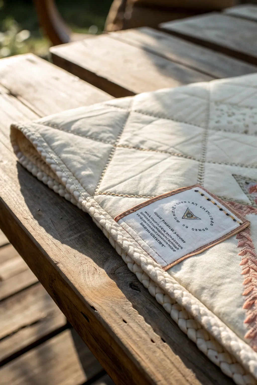 Elevate your quilt with a charming corner pocket label - where function meets minimalist elegance.