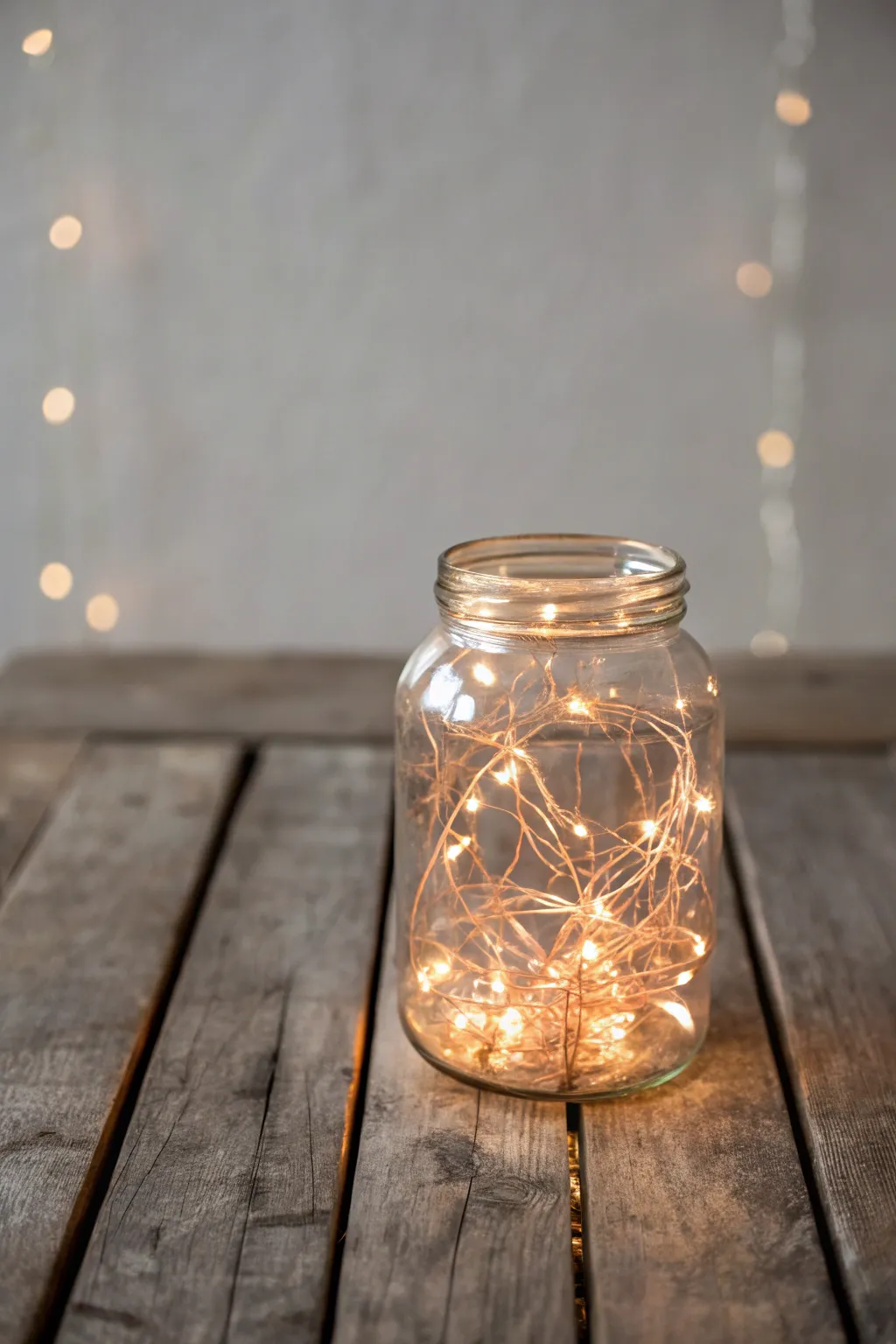 Illuminate your space with a touch of magic using a vintage tinted fairy jar.