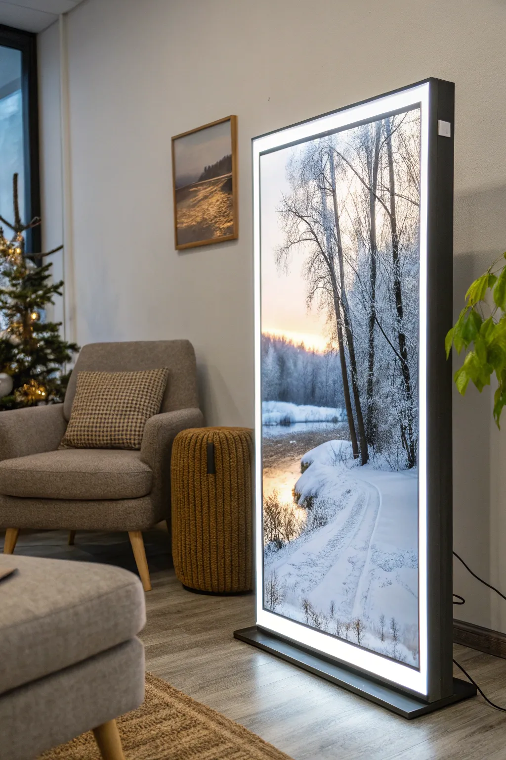 A lightbox offers versatile seasonal decor possibilities.
