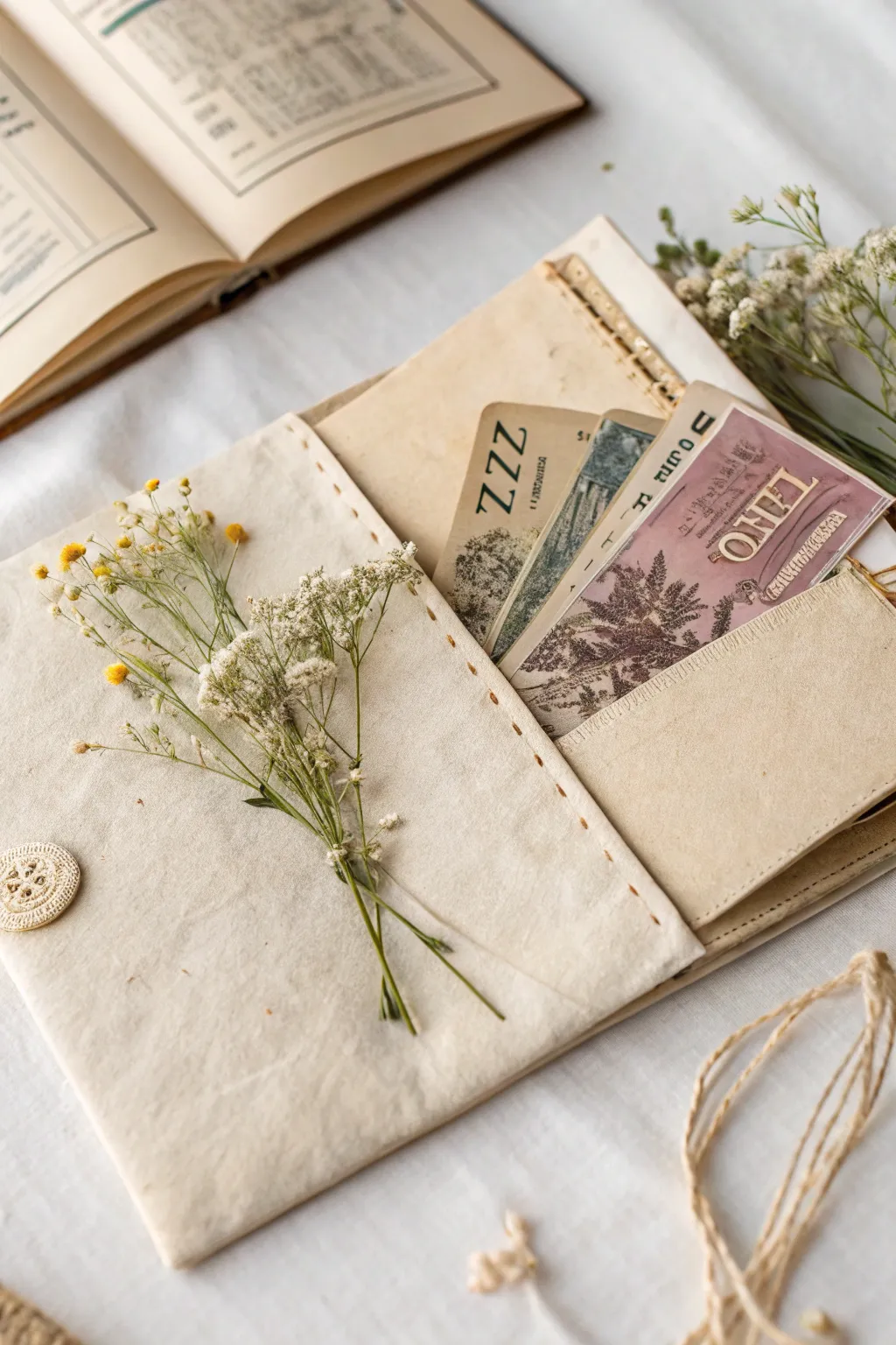 Capture memories with elegance: Keepsake pockets add a touch of nostalgia to your family scrapbook.