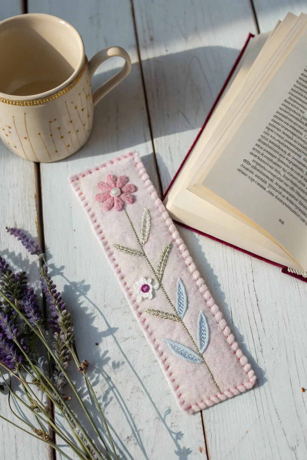 Craft your way to serenity with a simple yet beautiful felt bookmark project. Perfect for beginners!