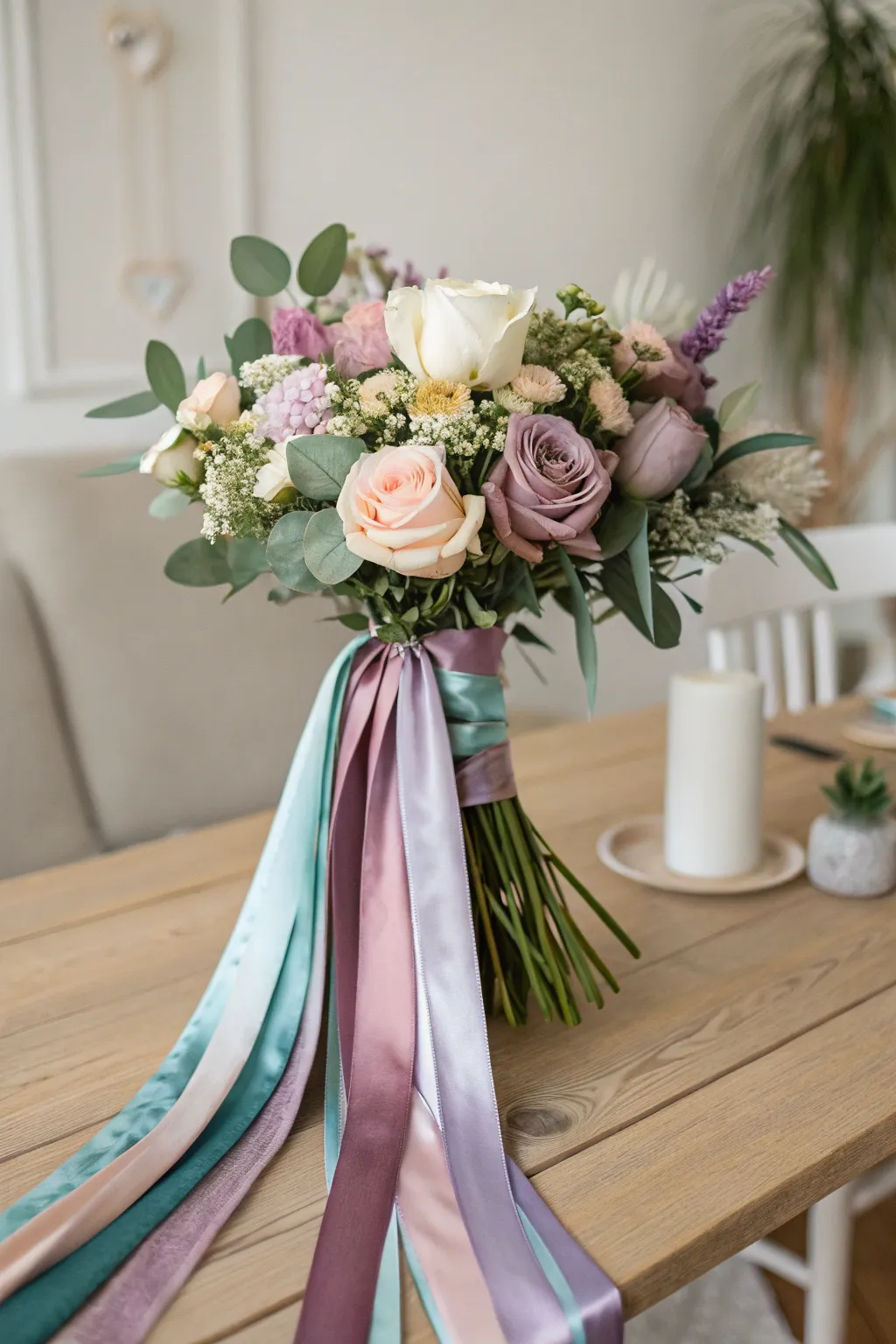 Elevate your bouquet with the perfect touch of colorful ribbons, adding elegance and charm to any floral arrangement.