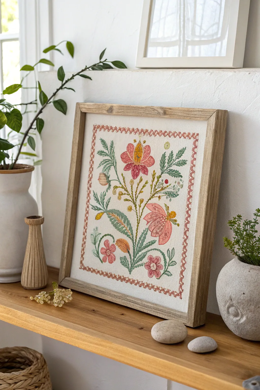 Elevate your space with the art of needlepoint: simplicity meets elegance.