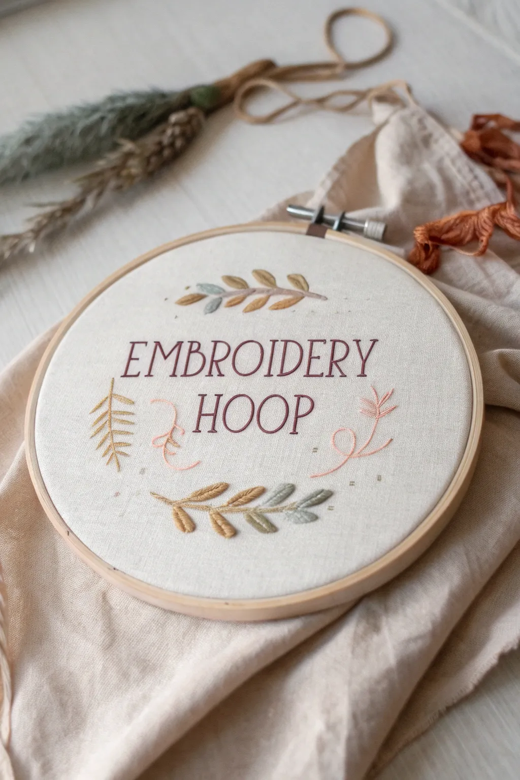Find inspiration in every stitch with minimalist typography embroidery.