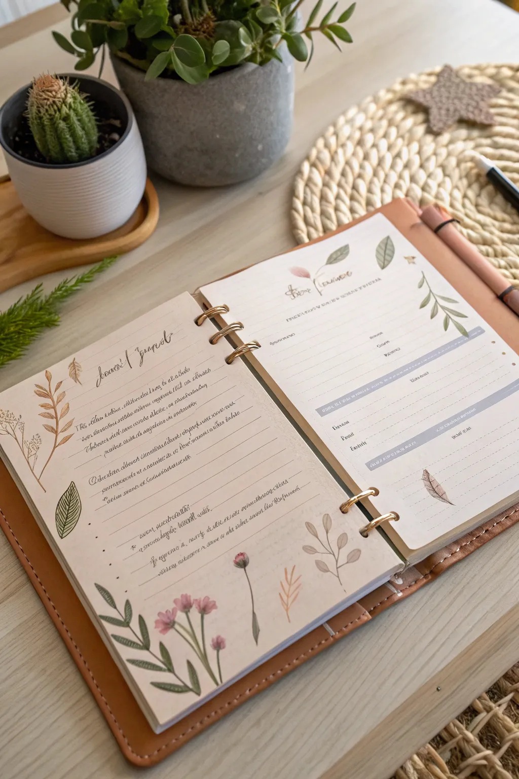 Capture your memories with elegance and style in a beautifully organized friendship journal.