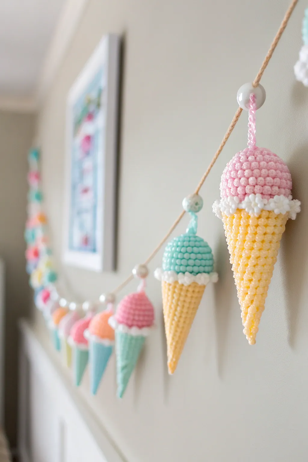Add a dash of summer whimsy to your space with this charming snow cone garland.