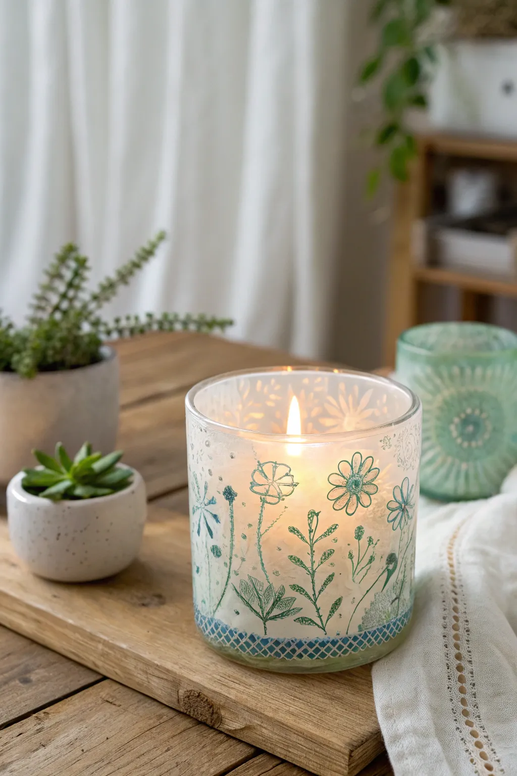 Illuminate your holiday evenings with the enchanting glow of a fused glass candle holder, where simplicity meets artistry.
