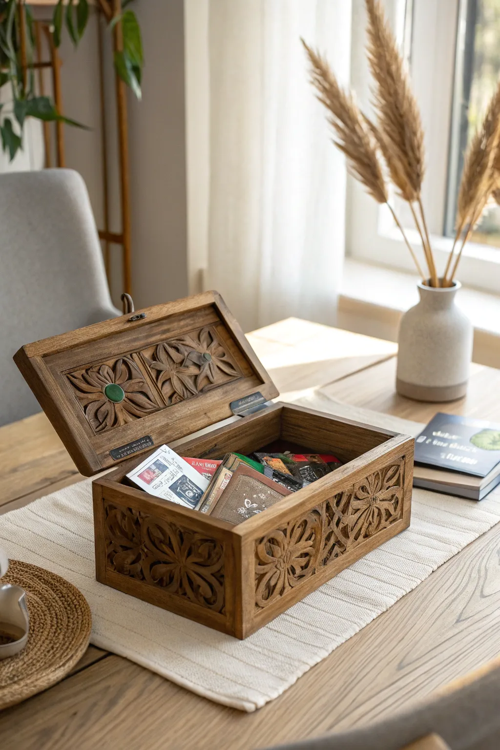 Uncover the adventure: a simple wooden box that holds the promise of delightful surprises! #ScavengerHunt #GiftCardFun