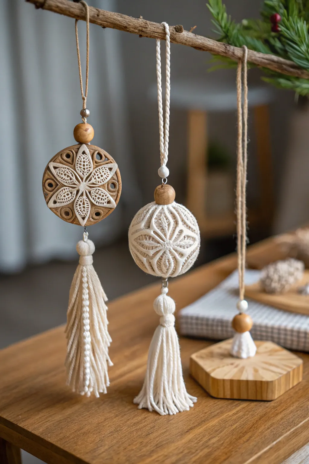 Elevate your tree with the charm of handcrafted ornaments, where simplicity meets elegance.