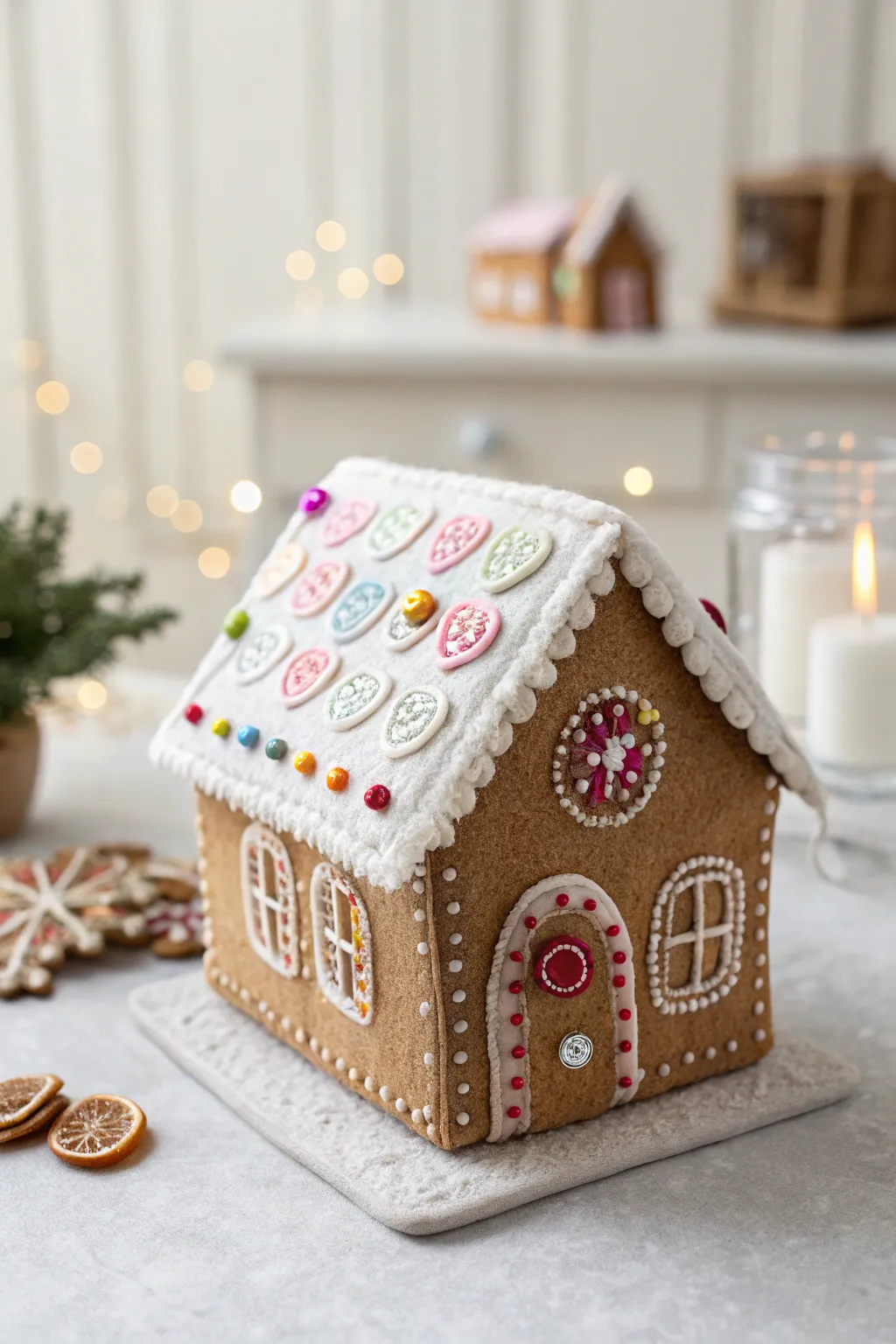 Discover the cozy charm of felt gingerbread houses, where simplicity meets creativity.