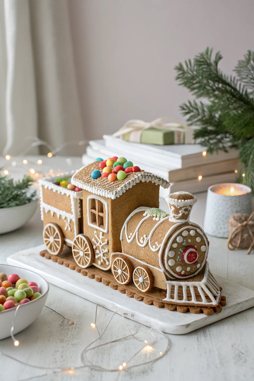 Hop on the Gingerbread Christmas Train - a sweet journey of festive creativity!