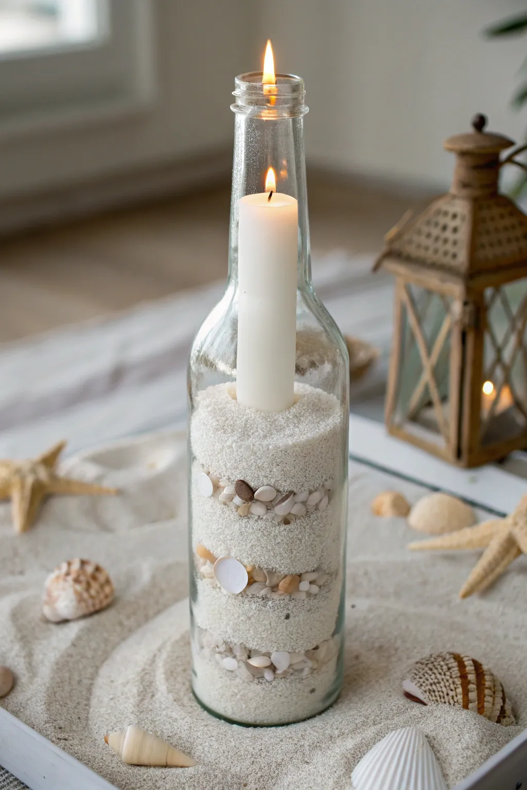 Bring the serene beauty of the beach into your home with these minimalist candle holders.