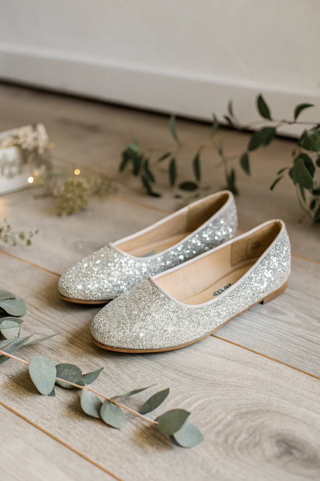Transform your old flats into fairy tale treasures with a touch of glitter magic.