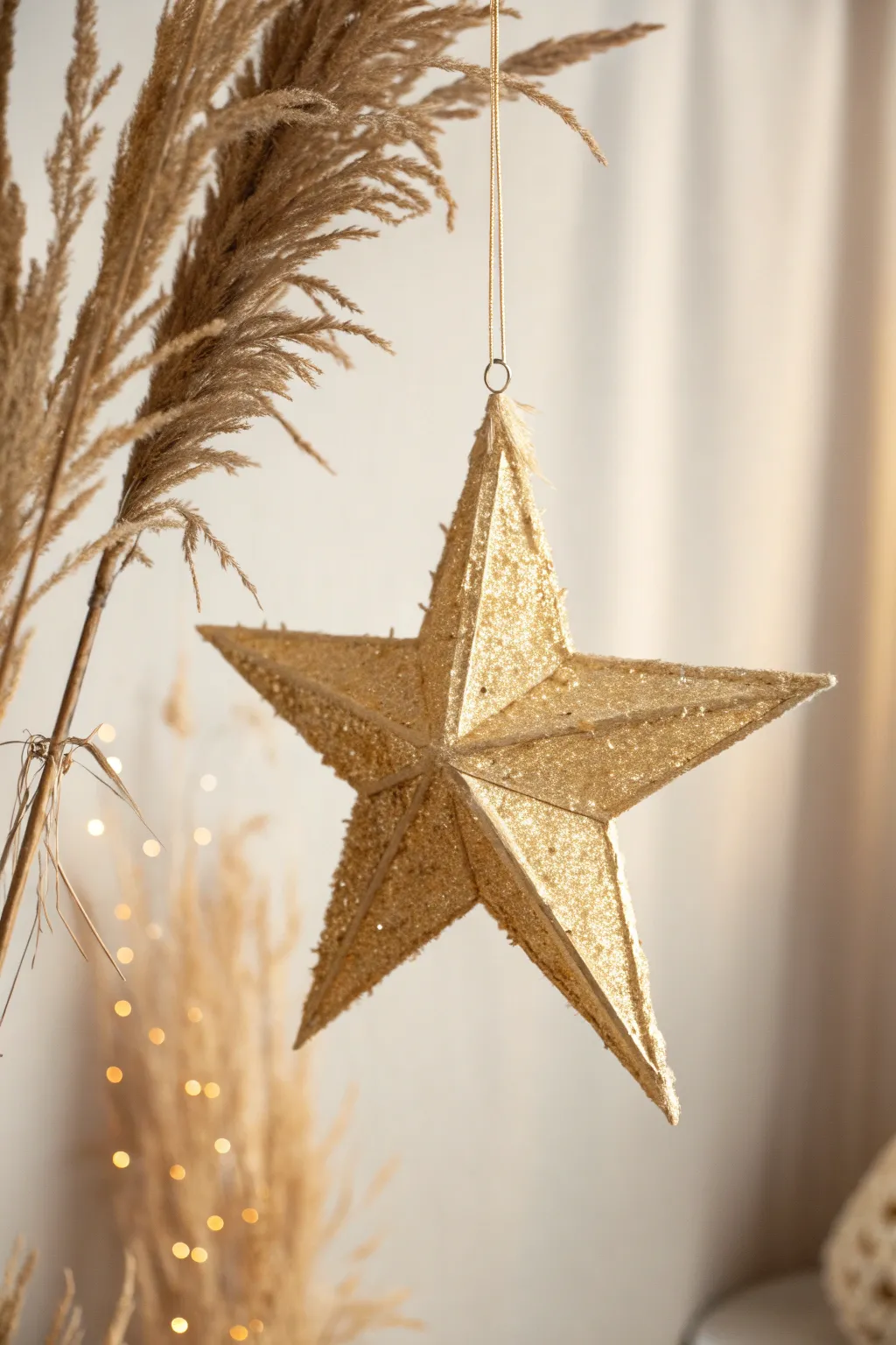 Add a touch of sparkle to your space with handcrafted glitter stars!