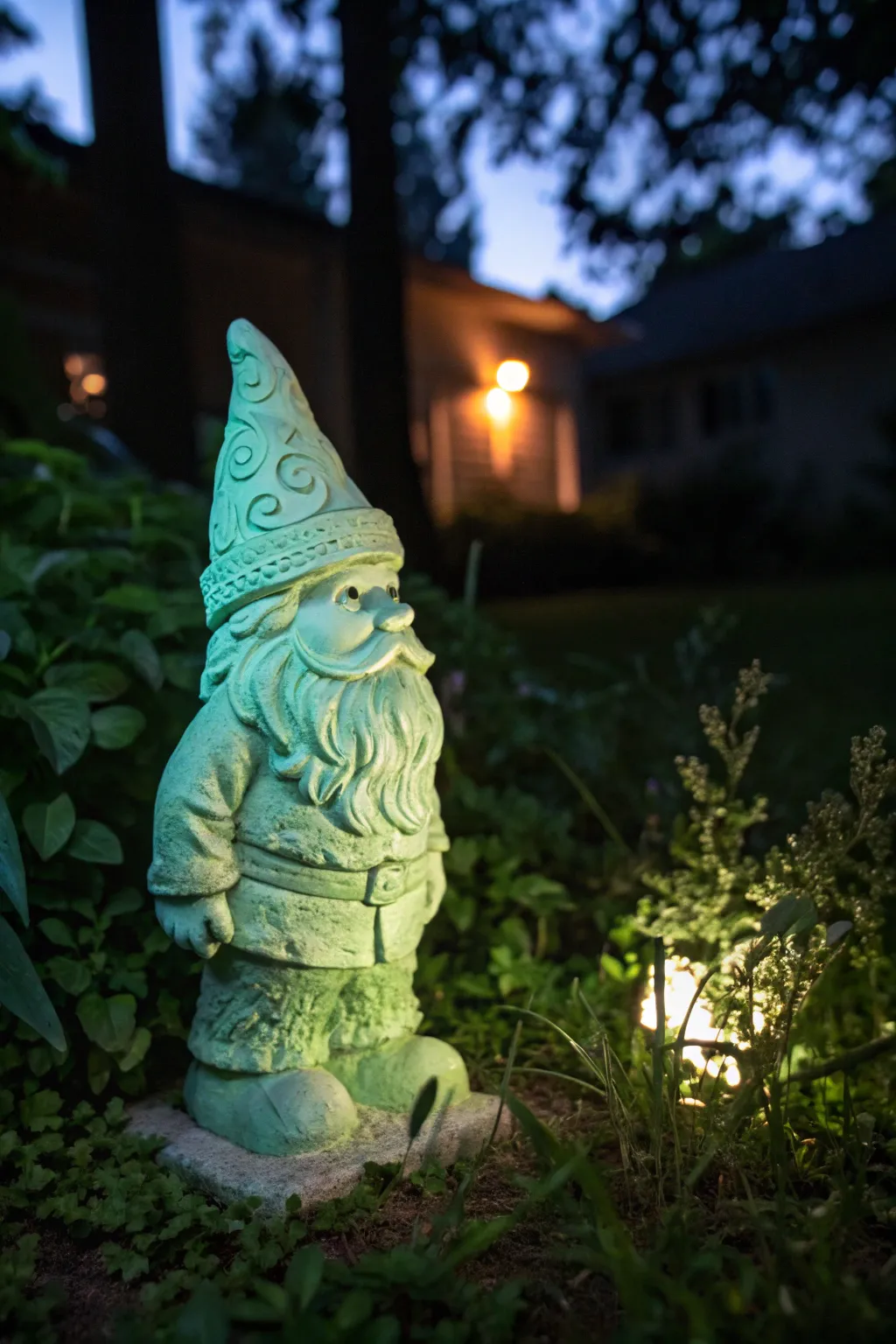 Bring magic to your garden with glowing gnomes that captivate after dusk.