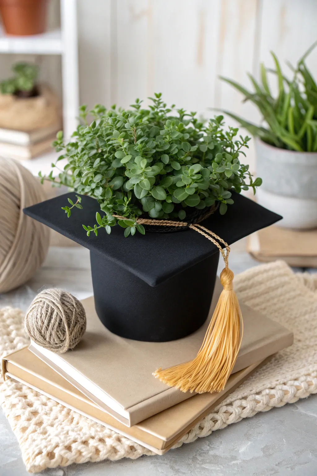 Celebrate your achievements with this charming Graduation Cap Planter—where creativity meets natural beauty!