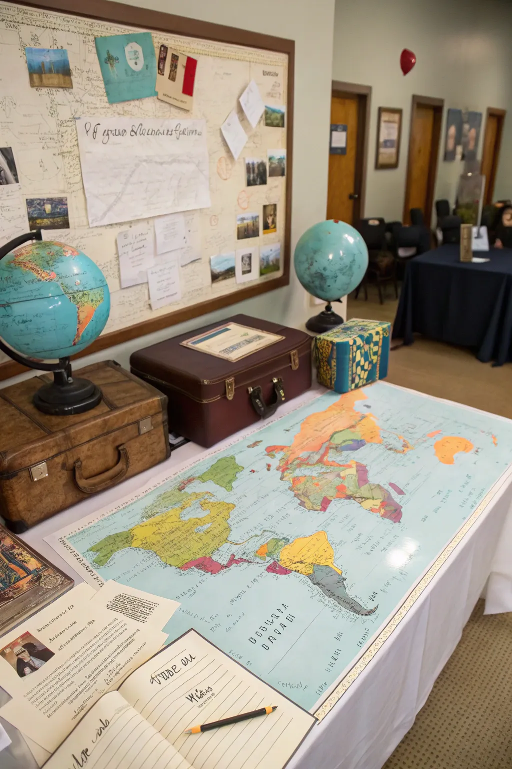 A map signing board for the adventurous soul.