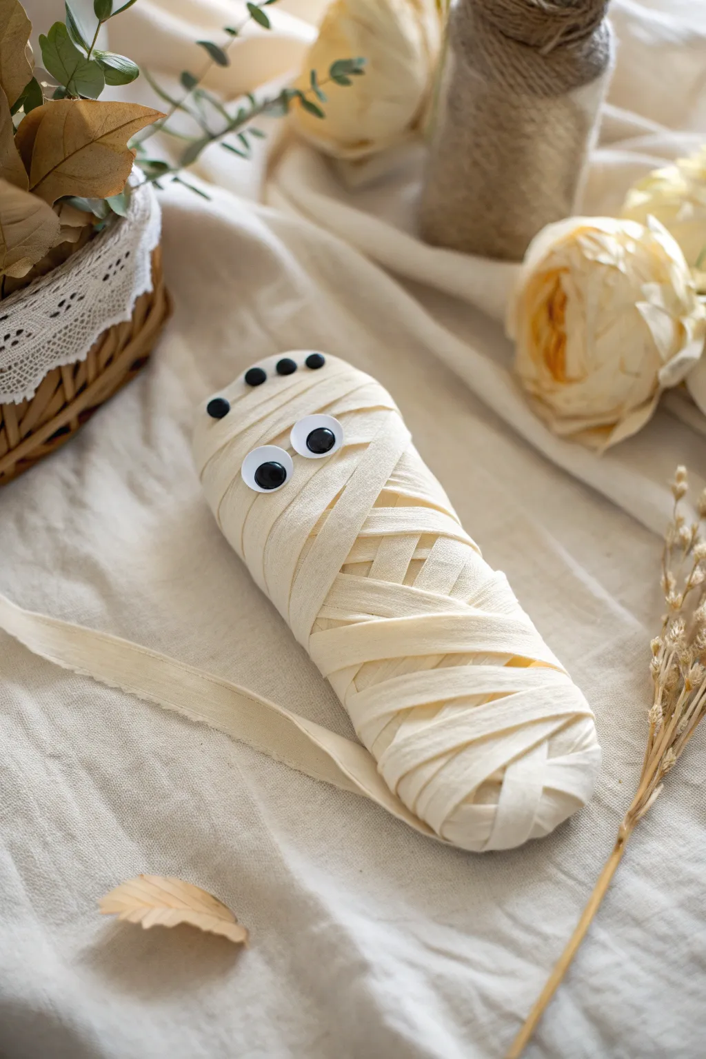Crafting Halloween memories with the cutest little footprint mummies!