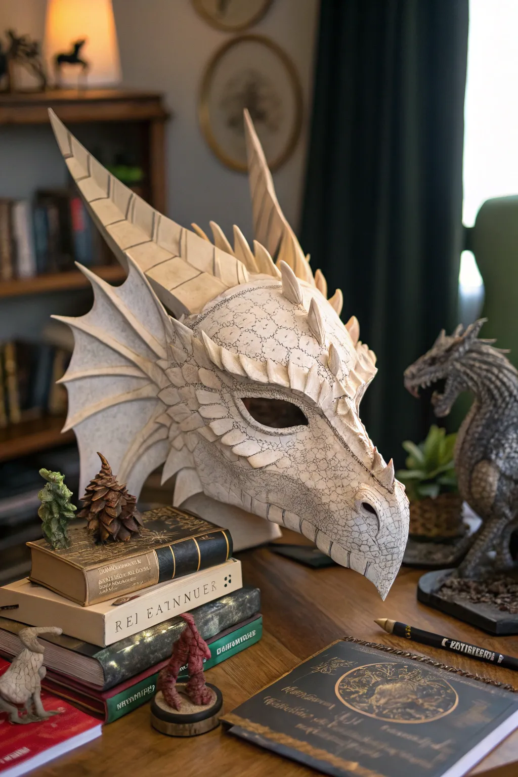 Unleash your imagination with a fantasy dragon mask.