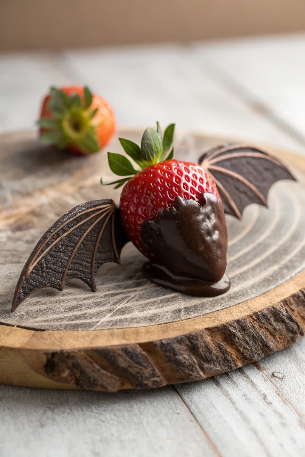 Elevate your Halloween treats with these charming bat wing strawberries, a perfect blend of spooky and sophisticated!