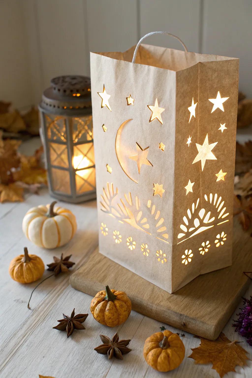 Create a magical Halloween ambiance with these elegant glowing luminary bags!