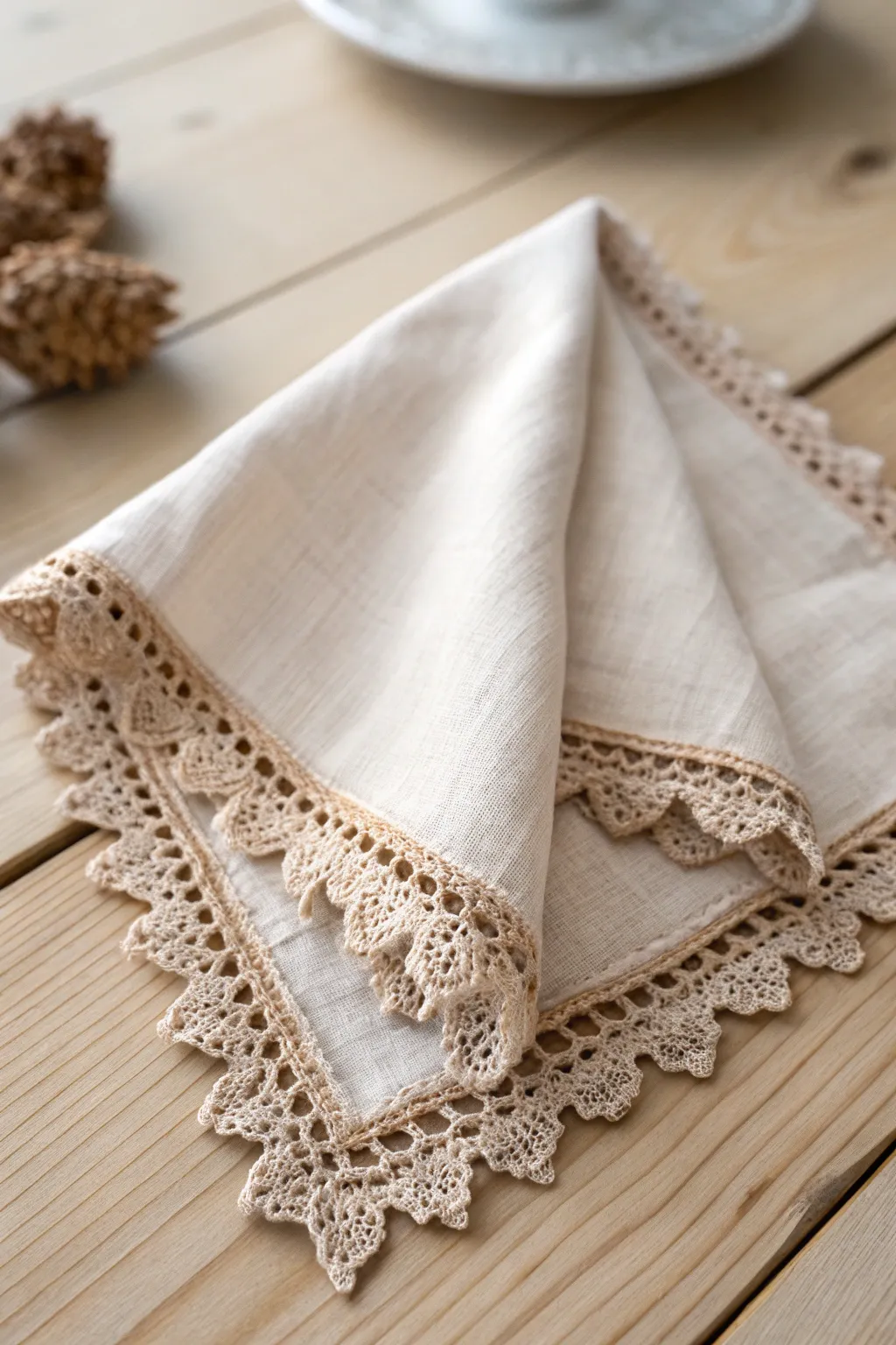 Elevate simplicity with a touch of artistry: Discover the beauty of embellished handkerchiefs.