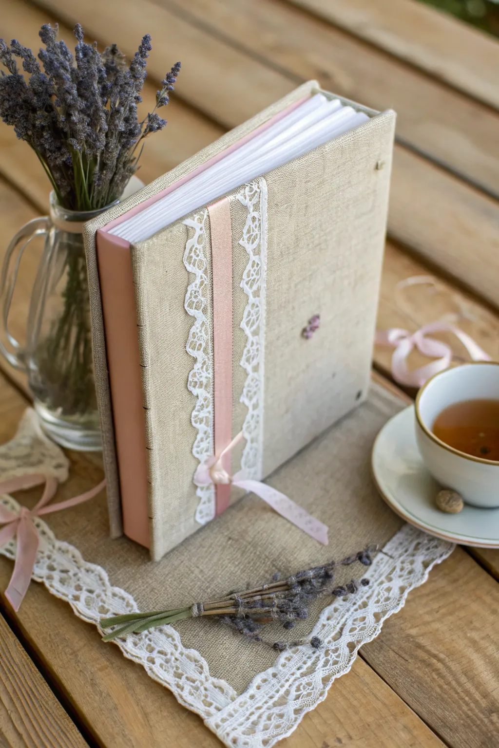 Capture cherished moments with a handcrafted photo album that speaks of simplicity and elegance.