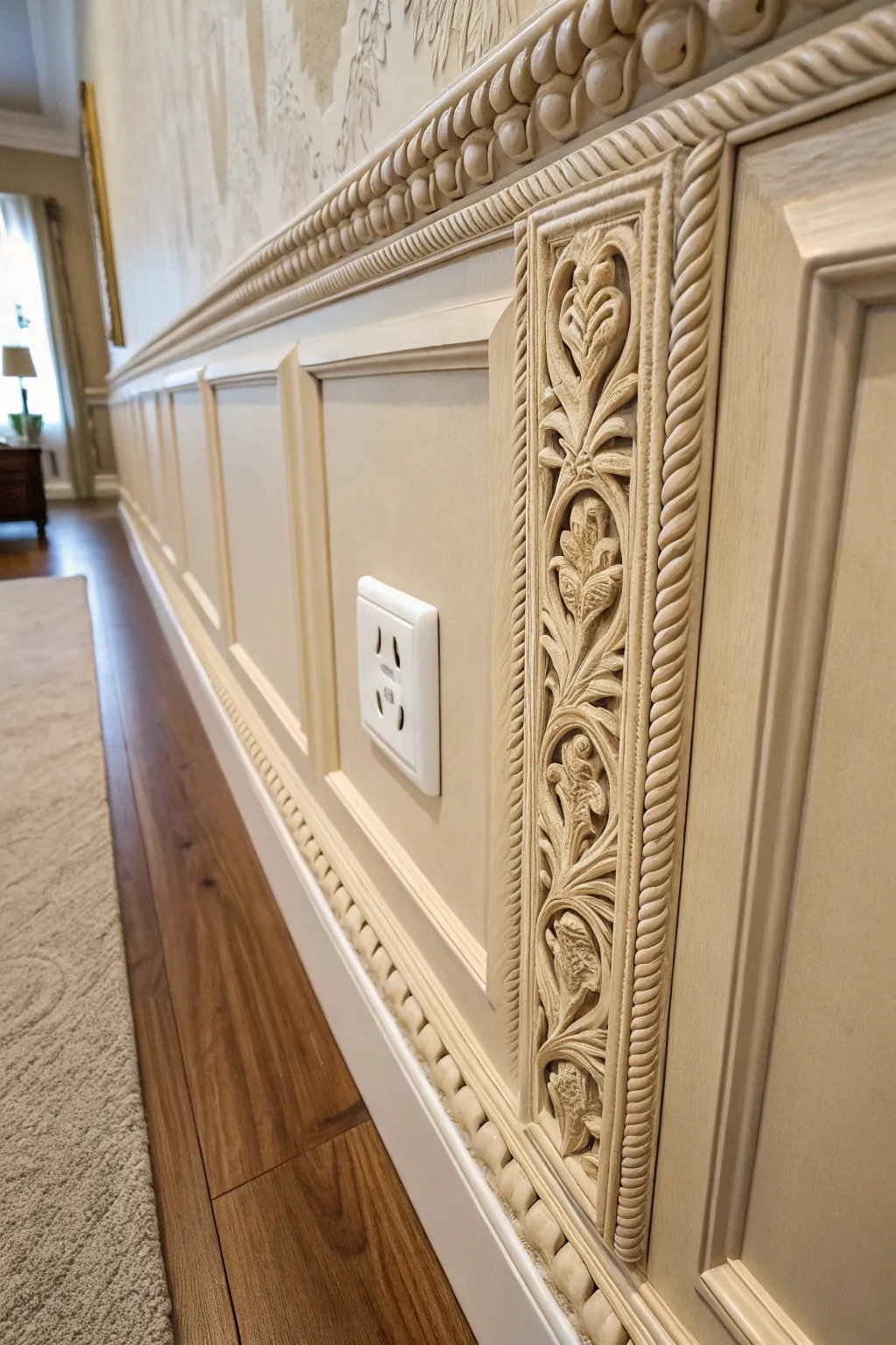 Decorative cord covers add a sophisticated flair to any room.