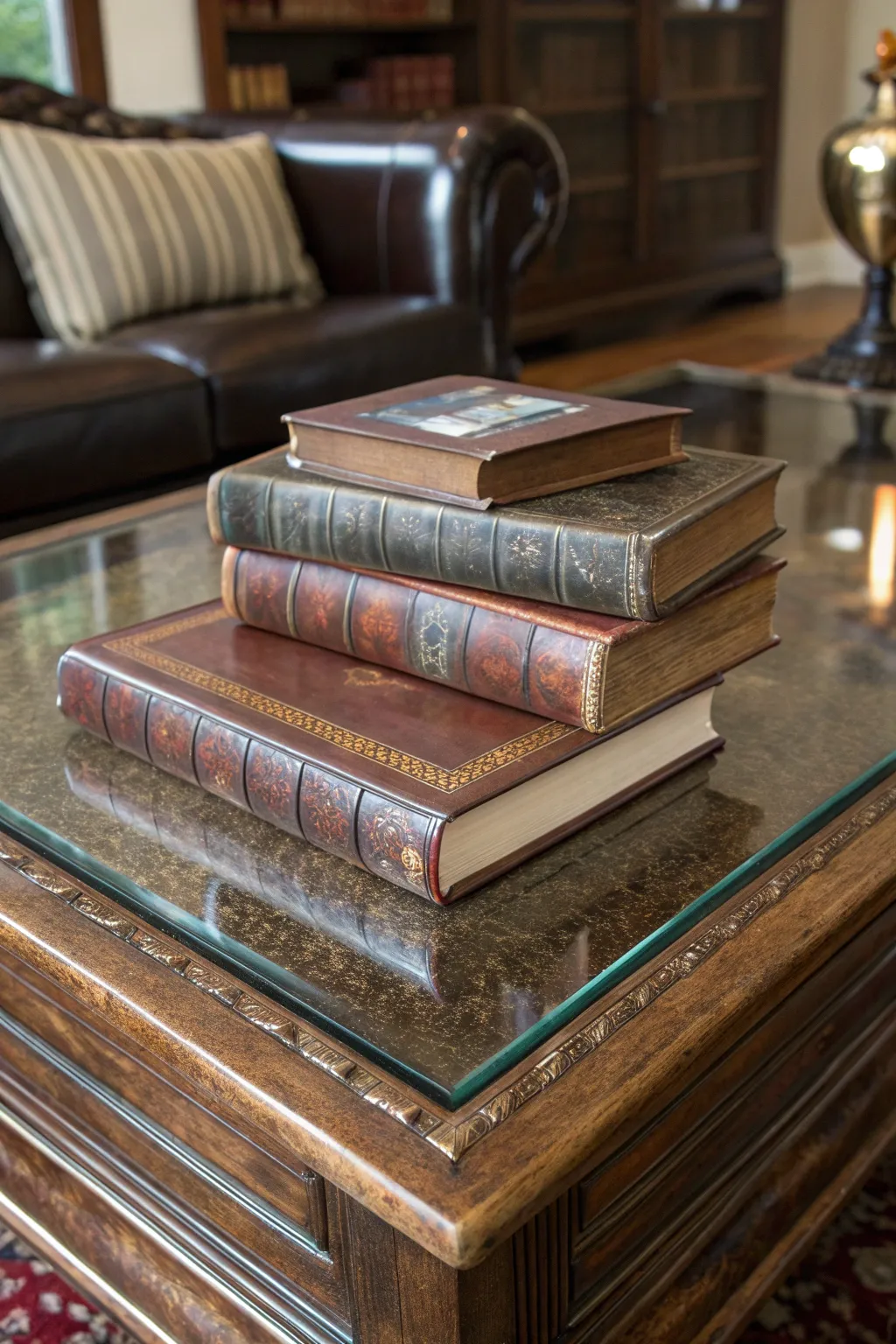 Elevate your living space with a unique bookshelf coffee table that blends timeless literature with modern elegance.