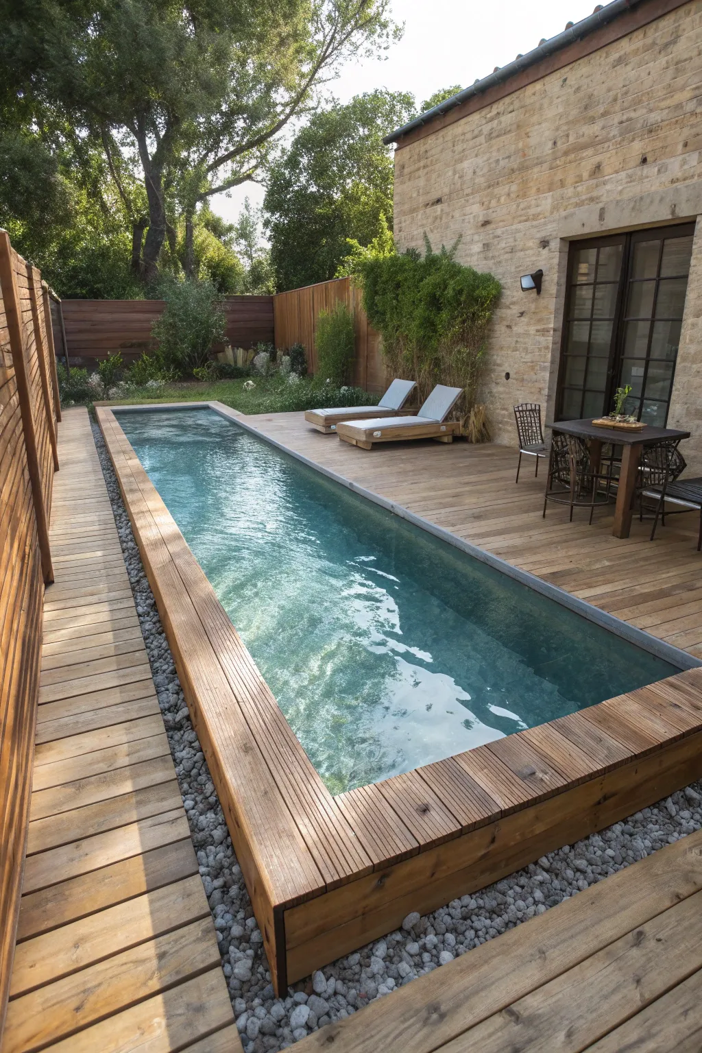 Dive into your own handcrafted paradise with a DIY lap pool, where craftsmanship meets aquatic bliss.