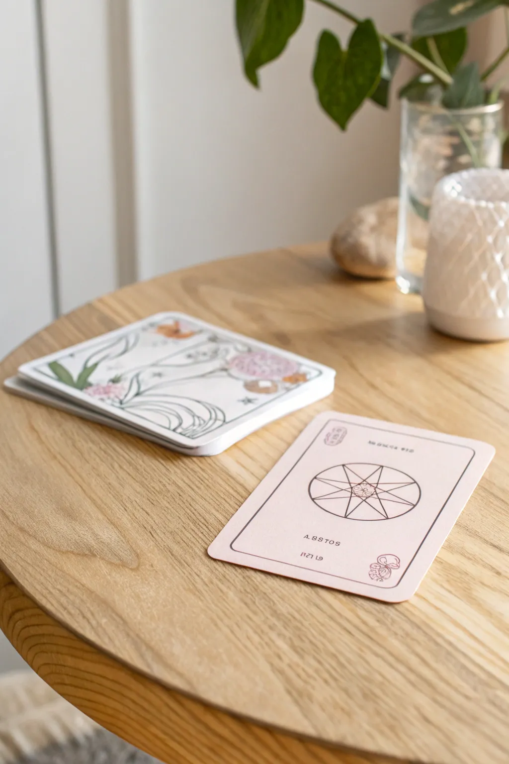 Elegance in Simplicity: Discover the beauty of minimalist homemade tarot cards.