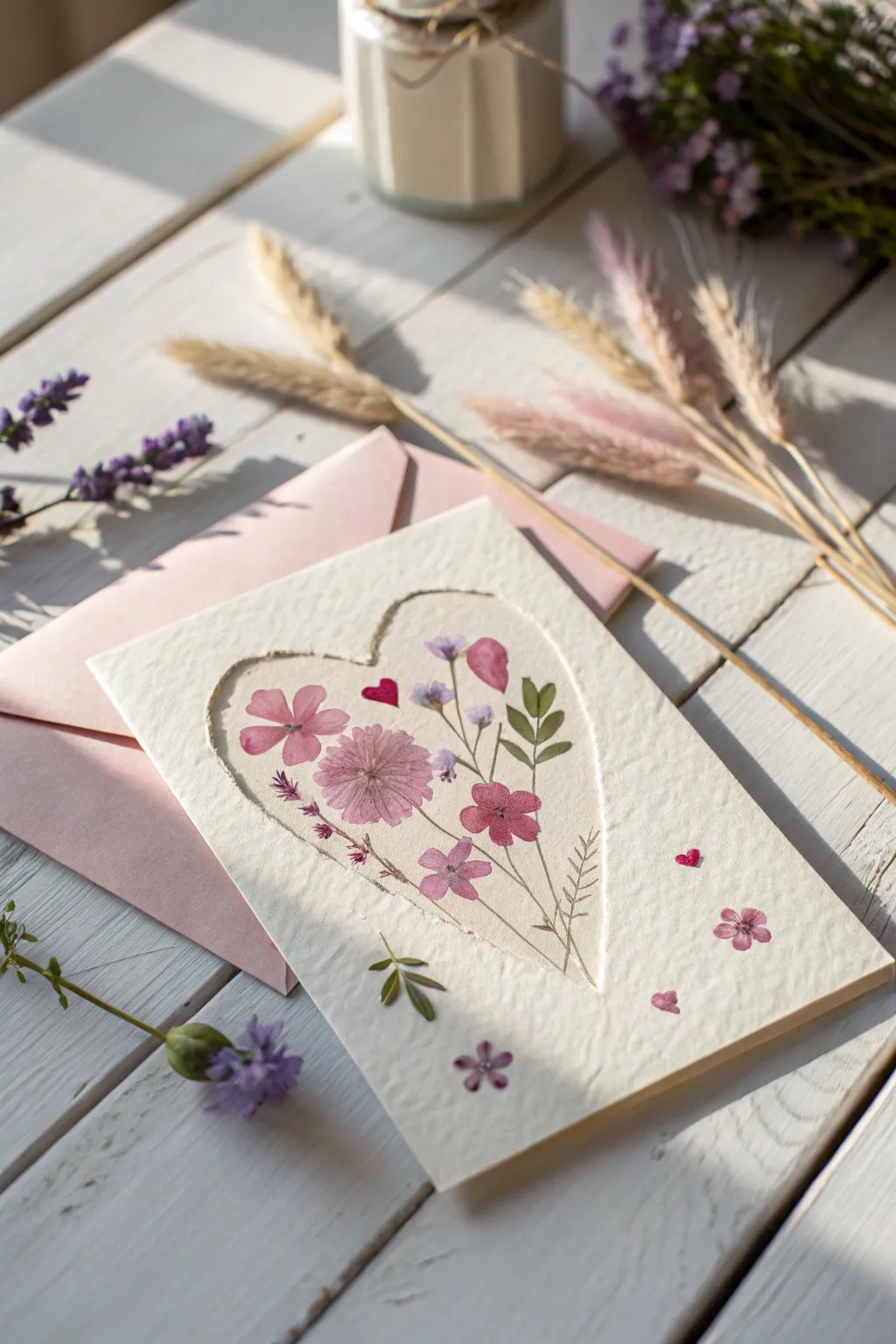 Craft a heartfelt message with the natural elegance of pressed flowers. Perfectly simple, beautifully crafted.