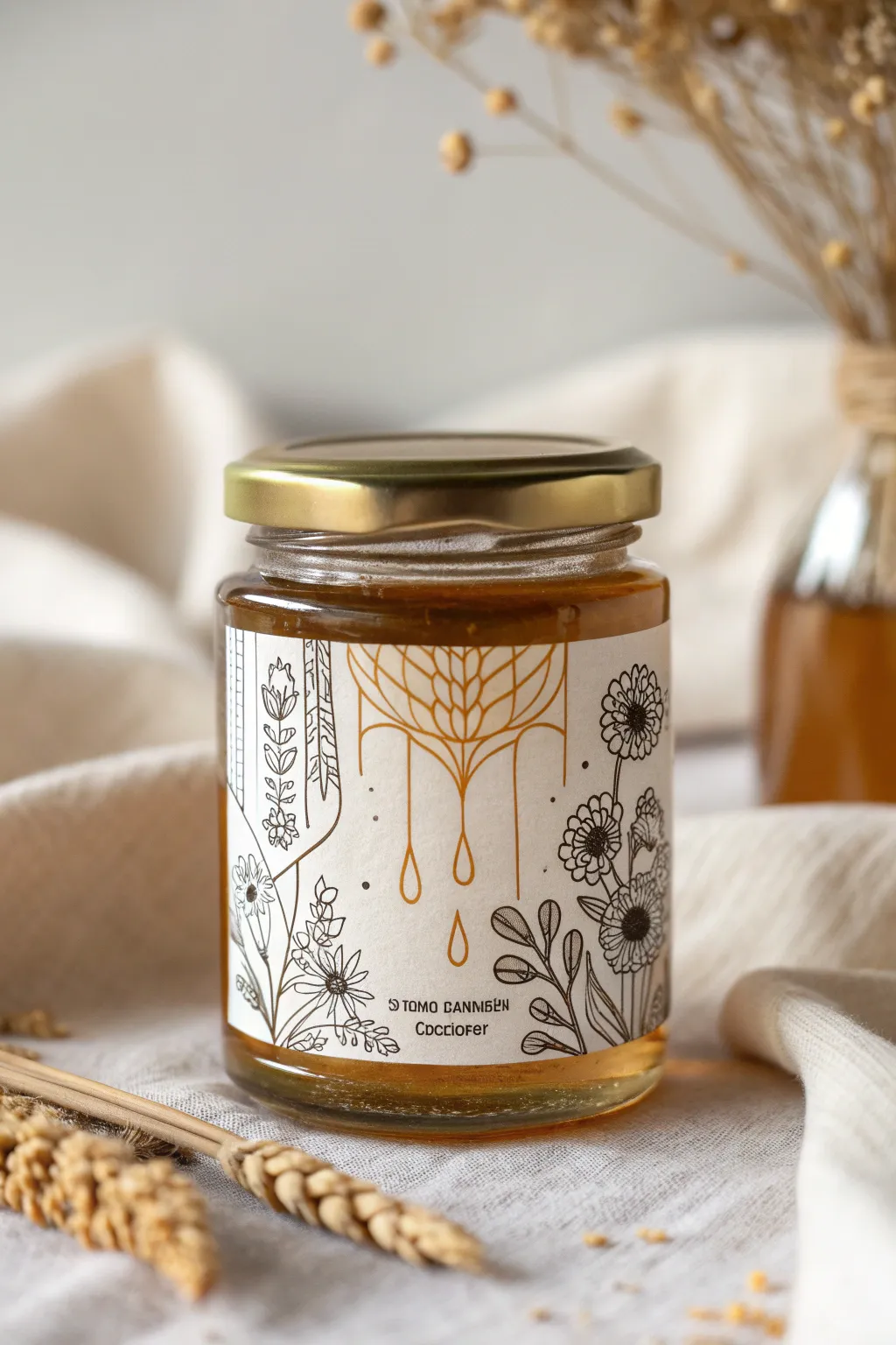 Transform your honey jars into works of art with intricate, hand-drawn labels that blend minimalist elegance with a touch of Boho charm.
