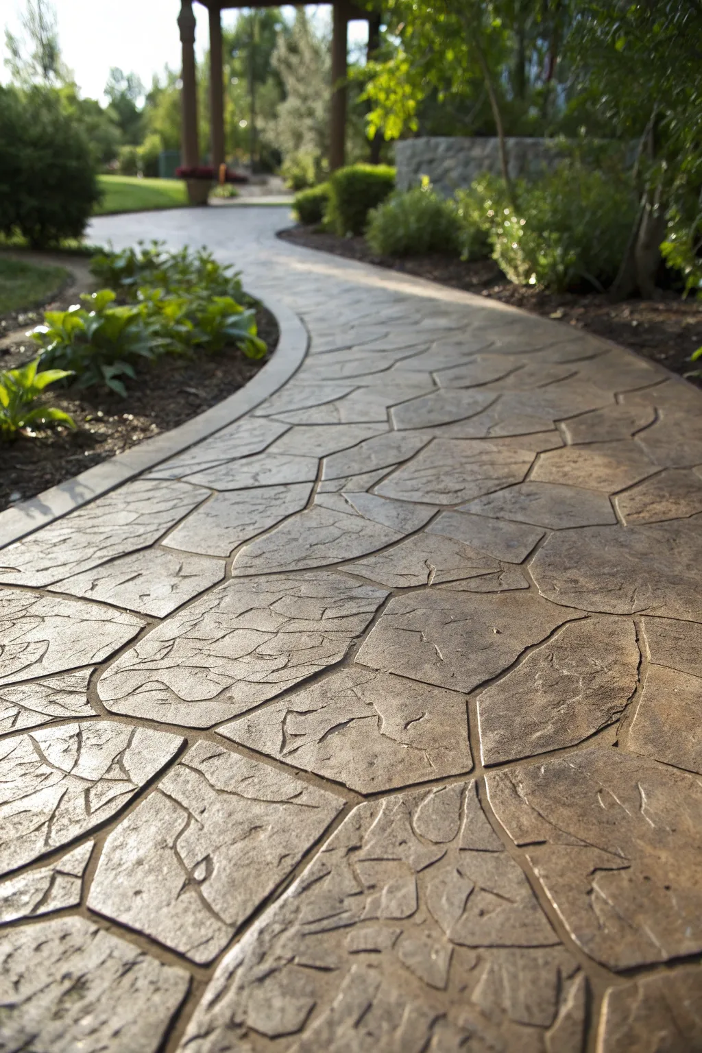 Transform your space with stamped concrete: the perfect blend of durability and elegance.