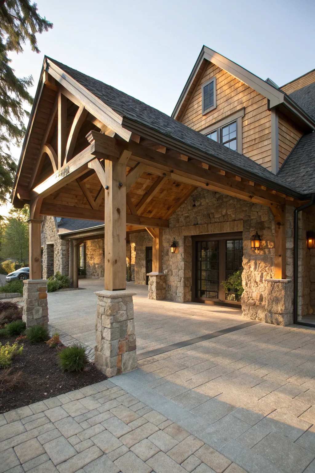 Craftsmanship that complements your home's essence: a seamless carport enclosure.