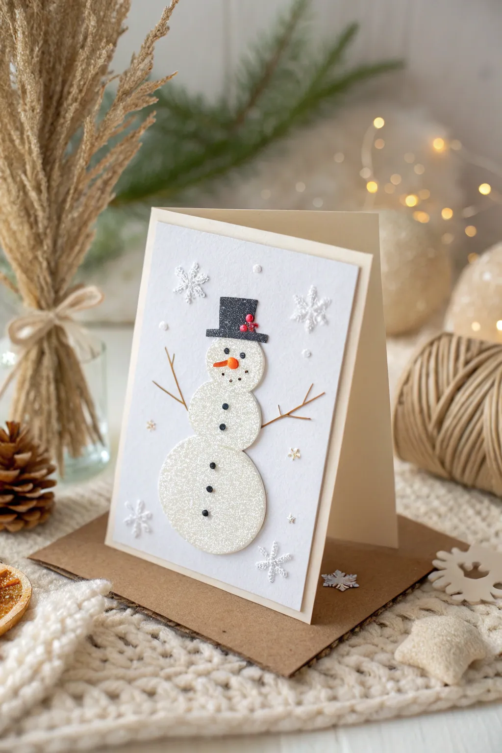 Embrace the holiday spirit with a charming minimalist snowman pop-up card, where simplicity meets festive elegance.