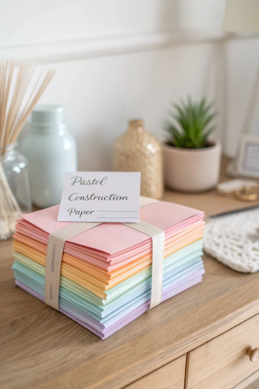 Transform your creative space with beautifully labeled construction paper; where simplicity meets style.