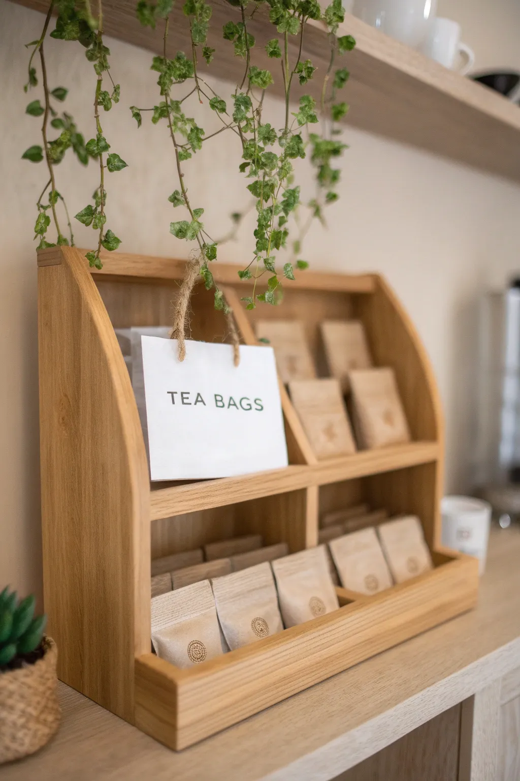 Discover the charm of organized tea essentials with a touch of Scandinavian minimalism.