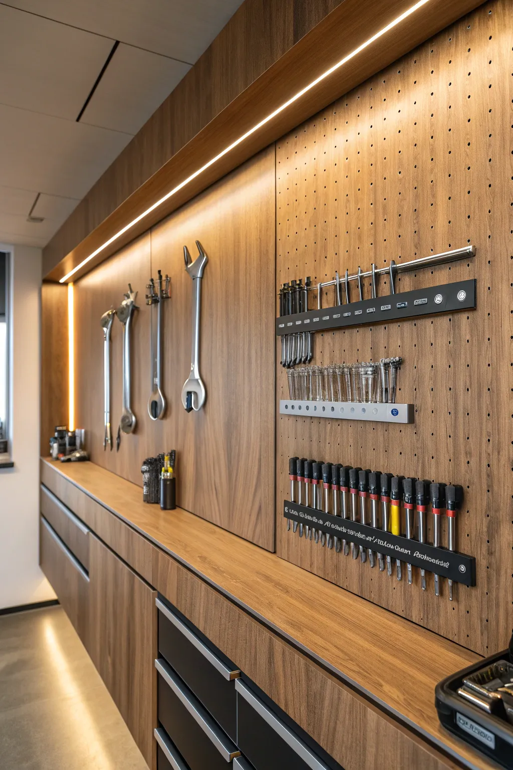 Elevate your workspace with magnetic strip organizers—where style meets functionality.