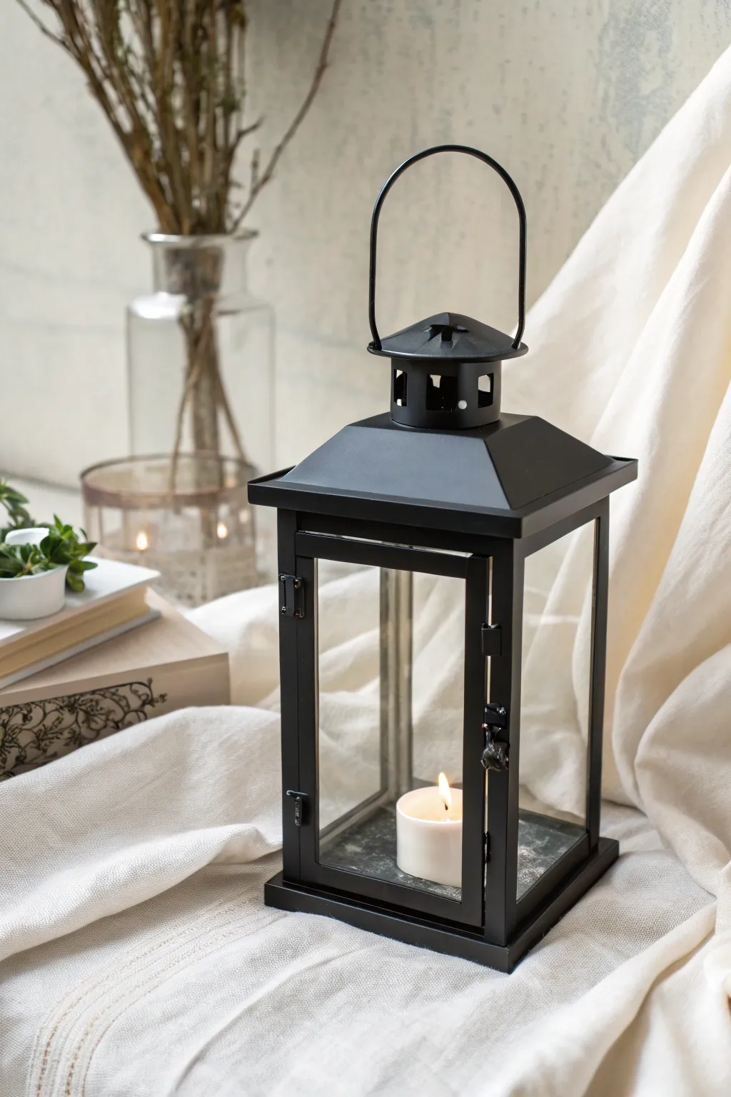 Elegance in Simplicity: Discover the beauty of minimalist monochrome lanterns.