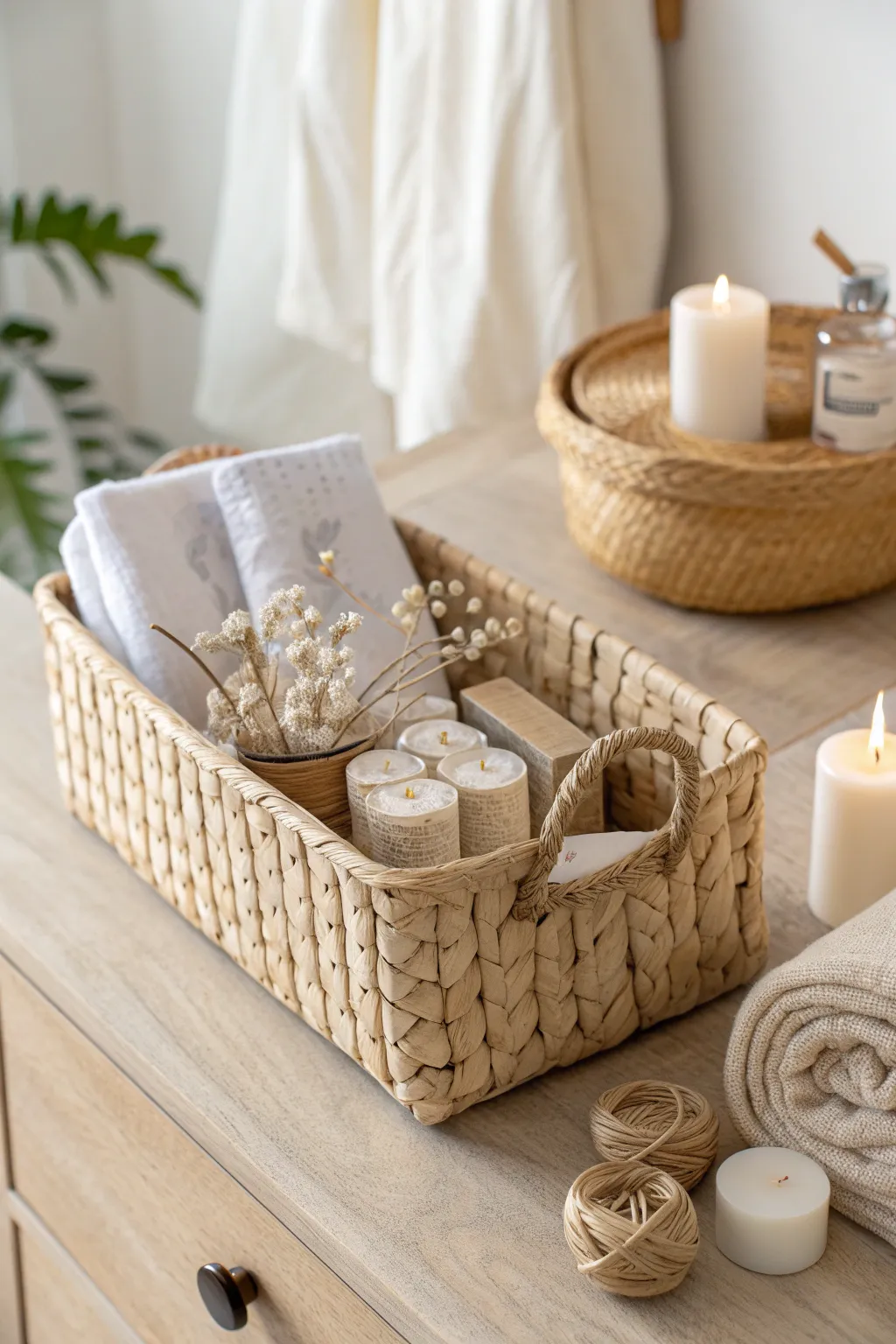 Crafted Simplicity: Elevate your space with charming mini storage baskets.
