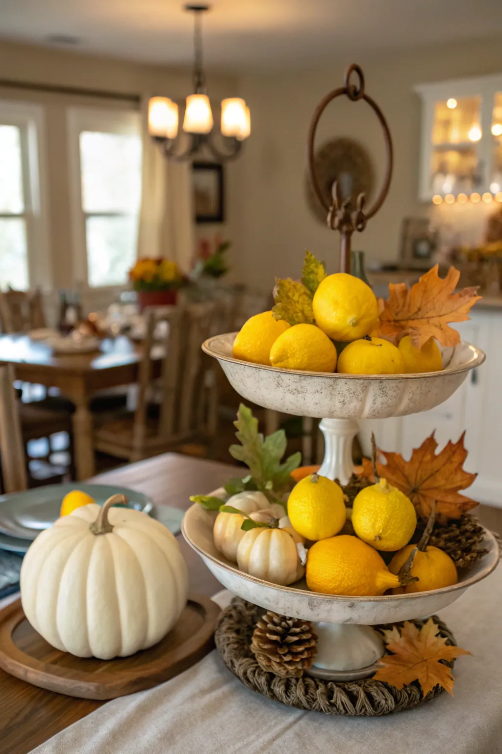Tiered lemon displays make a stunning focal point.