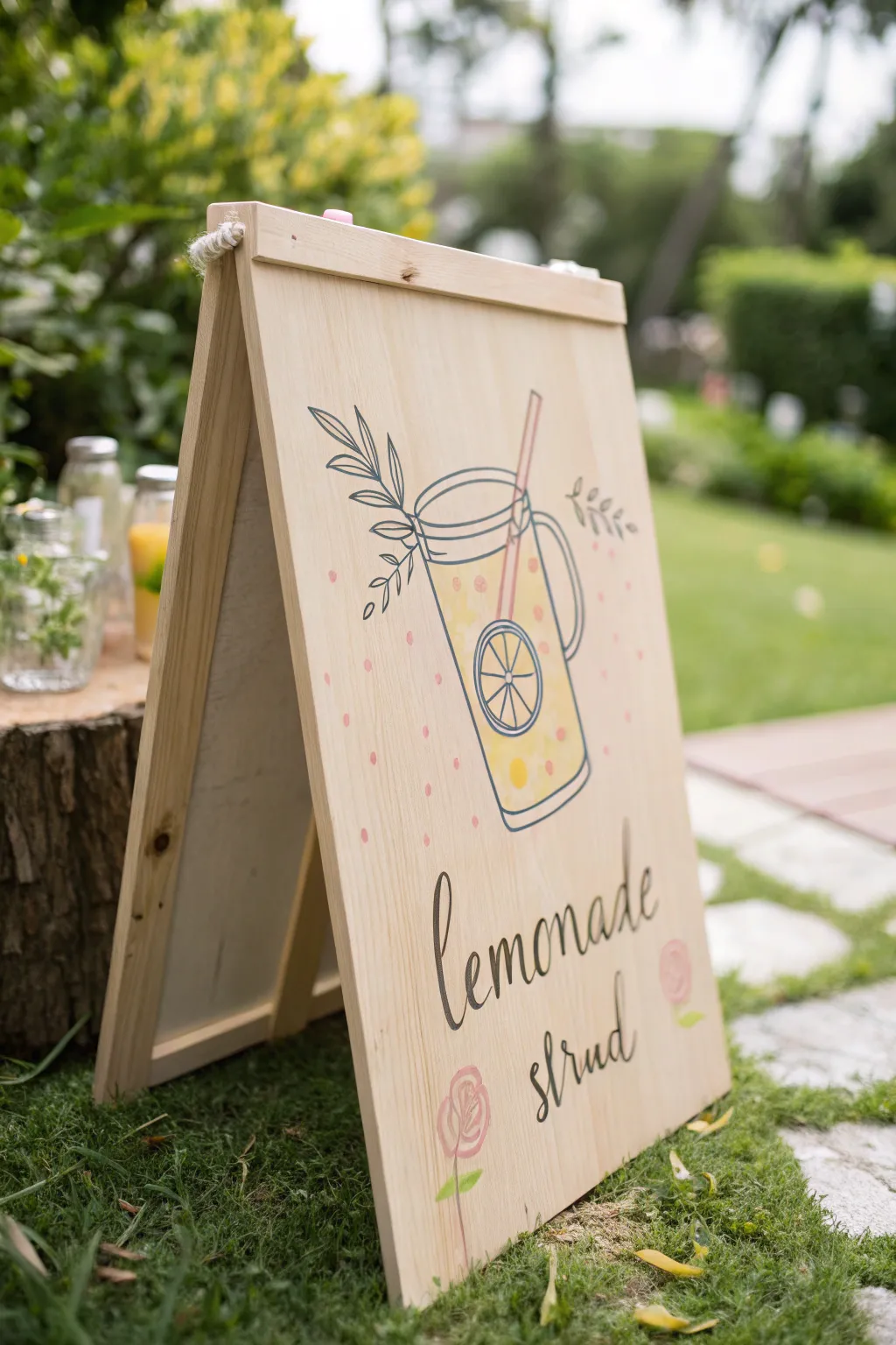 Add a touch of whimsy to your lemonade stand with this charming, kid-friendly sign!